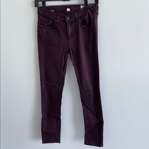Rag and Bone Wine Skinny Jeans - moving sale!!🔥
